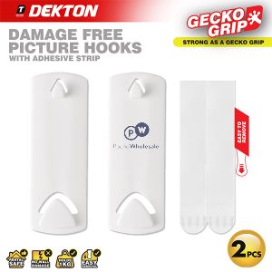 Dekton Gecko Grip Damage-free Adhesive Picture Hooks 2pc