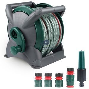 Dekton Universal Hose Reel Cart With Nozzle Kit 20m