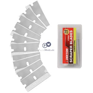 Dekton Carbon Steel Single Edge Scraper Blades 10 Pack