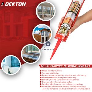 Dekton White Multi-purpose Silicone Sealant 290ml Cdu