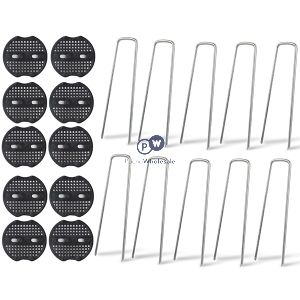 Dekton Garden Peg Stakes With Fixing Washer Set 38mm X 150mm 10pc
