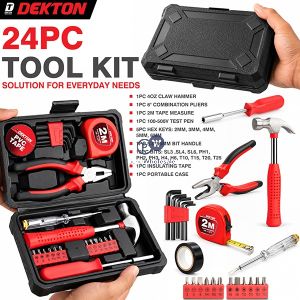 Dekton Black & Red Tool Kit 24pc