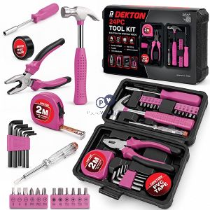 Dekton Black & Pink Tool Kit 24pc