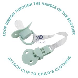 First Steps 0m+ Baby Soother & Holder Set Assorted Colours