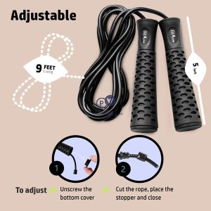 Fit2live Metal & Rubber Skipping Rope 9ft