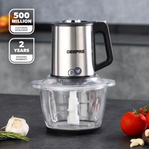 Geepas 400w Mini Food Processor & Mini Chopper 1.2l