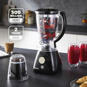 Geepas Black 550w 2-in-1 Food Blender & Grinder 1.5l