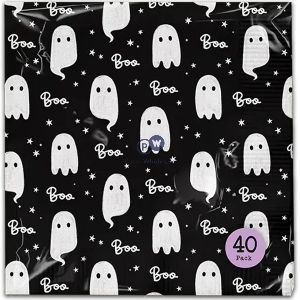 Halloween Spooky 3-ply Ghost Paper Napkins 40 Pack Cdu