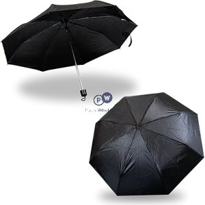 Brolly Black Mini Folding Umbrella 94cm