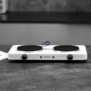Krypton 2000w White Cast Iron Double Hot Plate Cooker