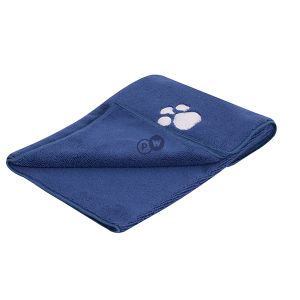 Smart Choice Microfibre Pawprint Pet Towel 50cm X 100cm Assorted Colours