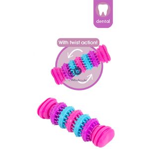 Smart Choice Dental Cog Rubber Bone Dog Toy 15cm Assorted Colours