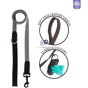 Smart Choice Faux Leather Dog Lead 120cm Assorted Colours
