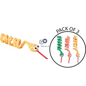 Smart Choice Plush Spring Snake Cat Toy 19cm 3 Pack
