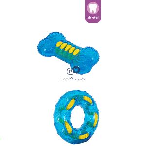 Smart Choice Strong Rubber Dog Toys 2 Assorted Designs 3 Assorted Colours