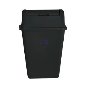 Black Plastic Swing Top Bin 10l