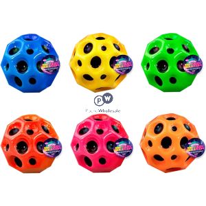 Hoot Neon Meteor Bouncy Ball 6cm Cdu Assorted Colours