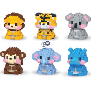 Hoot Build-a-box Safari Collection Building Block Kits Cdu Assorted