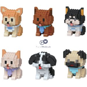 Hoot Build-a-box Dog Collection Building Block Kits Cdu Assorted