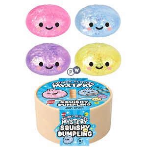 Hoot Chunky Glitter Mystery Squishy Dumpling Squish Toy 8.5cm Cdu Assorted Colours