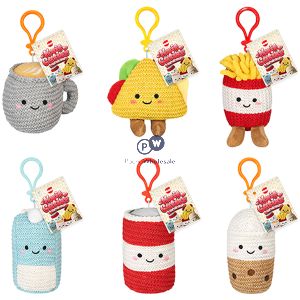 Hoot Knit Cuties Fast Food Keyring 10cm Cdu Assorted