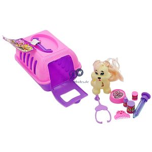 Cute Dog & Accessories Pet Carrier Contents