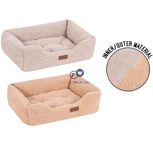 Sweet Dreams Boucle Sherpa Pet Bed Medium 58cm X 48cm X 20cm Assorted Colours