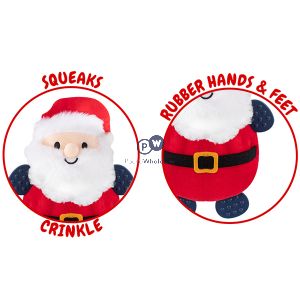 Smart Choice Christmas Plush Rubber Festive Character Dog Toys 30cm Assorted