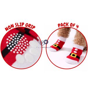 Smart Choice Christmas Dog Socks 4 Pack Assorted