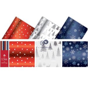 Festive Wonderland Christmas Foil Gift Wrap Cdu 1.5m X 70cm
