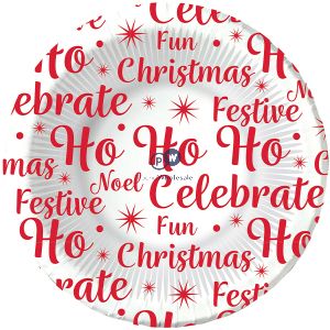 Giftmaker Christmas Festive Print Paper Plates 6 Pack Cdu