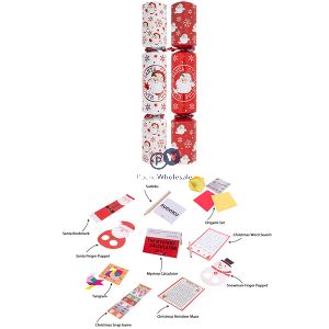 Family Retro Santa Christmas Crackers 12" 10 Pack