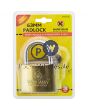 MARKSMAN 63MM BRASS-PLATED PADLOCK WITH 3 KEYS