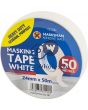 MARKSMAN HEAVY DUTY WHITE MASKING TAPE 24MM X 50M