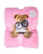 FIRST STEPS 'CUDDLE ME' SUPER SOFT PINK SHERPA BLANKET 100 X 150CM