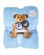 FIRST STEPS 'CUDDLE ME' SUPER SOFT BLUE SHERPA BLANKET 100 X 150CM