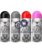 GLITTER HAIR SPRAY FOUR ASSORTED COLOURS 200ML