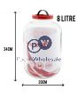 PLAIN PANTRY GLASS JAR 8L METRICS