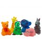 RUBBER SQUEAKY ANIMALS ASSORTED 6PC