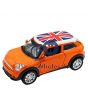 DIE-CAST ALLOY 1:32 SCALE PULL-BACK ICONIC BRITISH CAR ORANGE