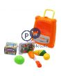 KITCHEN COOKING PLAY SET IN SUITCASE ORANGE CONTENTS