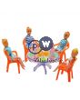 DINING TABLE WITH DOLLS, CHAIRS & DINING ACCESSORIES PLAY SET UNBOXED