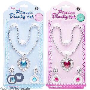 Princess Beauty Jewellery Set 3pc Assorted Colours