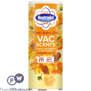 Neutradol Fresh Amber Glow Vac Scents Carpet Freshener & Deodoriser 350g