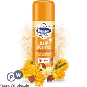 Neutradol Fresh Amber Glow Air Scents Room Freshener & Deodoriser Aerosol 200ml