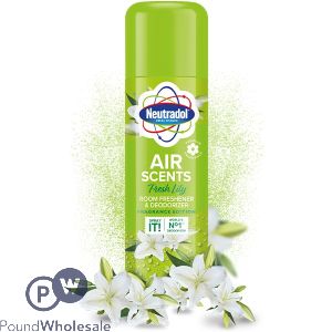 Neutradol Fresh Lily Air Scents Room Freshener & Deodoriser Aerosol 200ml
