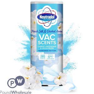 Neutradol Fresh Silk & Orchid Aura Vac Scents Carpet Freshener & Deodoriser 350g