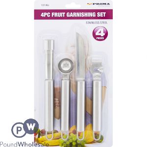 Prima Stainless Steel Fruit Garnishing Set 4pc