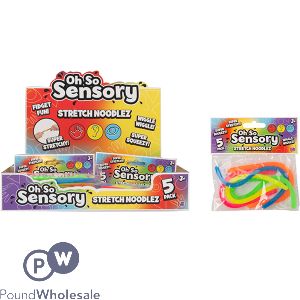 Oh So Sensory Multi-Coloured Stretch Noodlez 5 Pack CDU
