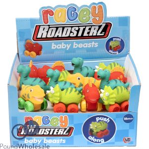 Roadsterz Racey Push Along Baby Beasts Dinosaur Vehicles CDU Assorted